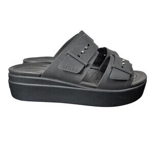 Crocs Platform Slide Sandals Womens Size 9 Double Strap LiteRide Comfort Shoes